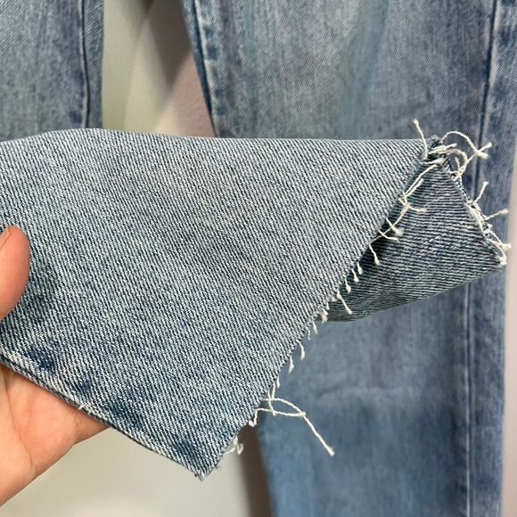 Express Blues Vintage Jeans Women’s Size 5/6 Bootcut Y2K Raw Hem - Picture 3 of 7